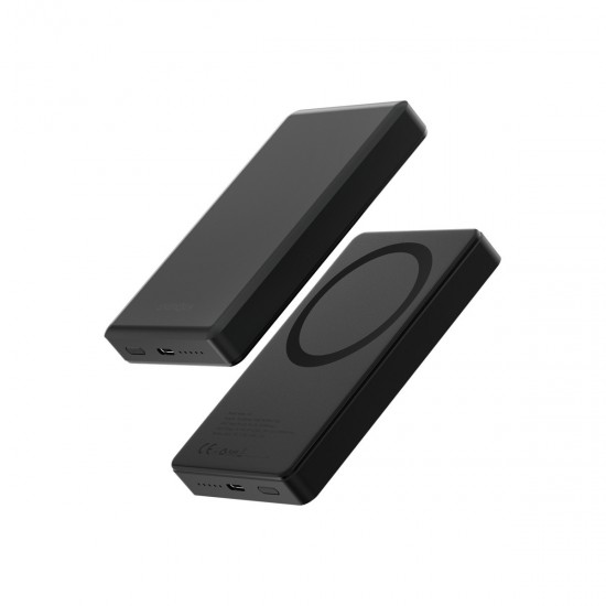 Energea AluPac 10K 10.000 mAh 20W Type-C 15W Kablosuz Şarj Çıkışlı PD Hızlı Şarj Magsafe Powerbank (Siyah)