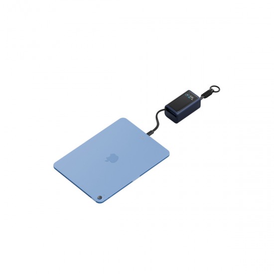 Energea ComPac Arc 45 Dijital Göstergeli 10.000 mAh Dahili Type-C Kablolu 45W PD Hızlı Şarj Powerbank (Mavi)