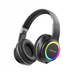 Earldom B06 RGB Bluetooth 5.3 Kablosuz Kulak Üstü Kulaklık (Siyah)