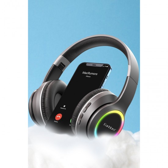 Earldom B06 RGB Bluetooth 5.3 Kablosuz Kulak Üstü Kulaklık (Siyah)