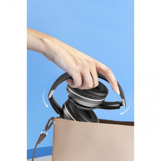 Earldom B06 RGB Bluetooth 5.3 Kablosuz Kulak Üstü Kulaklık (Siyah)