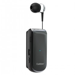 Earldom BH64 Bluetooth 5.0 Yaka Tutuculu Tek Kulak Makaralı Kablosuz Kulaklık (Siyah)