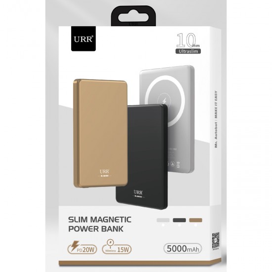 URR 5.000 mAh PD 20W UltraSlim Manyetik MagSafe Powerbank (Siyah)