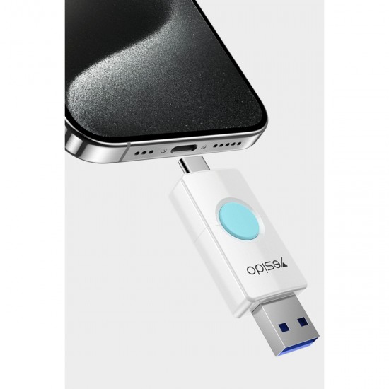 Yesido CG10 5in1 12W Şarj Aleti Kablo Powerbank Flash Bellek Airpods Set (Beyaz)