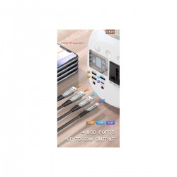 Konfulon CN-01 45.000 mAh Taşınabilir Güç Kaynağı - 220V Prizli Kamp Şarjı ve LED Fenerli (Beyaz)