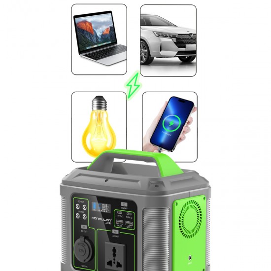 Konfulon CN04 300W 60.000 mAh Taşınabilir Güç İstasyonu - 220V Priz Çıkışlı & 60W PD Hızlı Şarj (Gri)