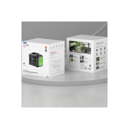 Konfulon CN06 315.000 mAh Taşınabilir Güç Kaynağı - 1200W AC Çıkışlı & 60W PD Hızlı Şarjlı Kamp Ünitesi (Siyah)