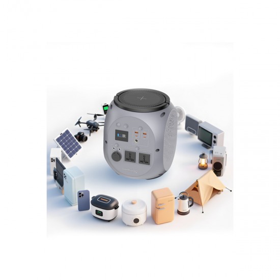 Konfulon CN08 600W 180.000 mAh Taşınabilir Güç Kaynağı & Enerji İstasyonu (Gri)