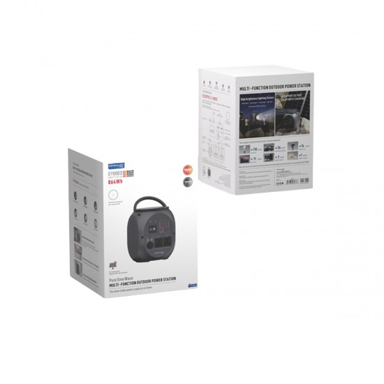 Konfulon CN09 1000W 270.000 mAh Taşınabilir Güç Kaynağı & Enerji İstasyonu (Gri)