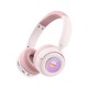 Yesido EP06 Bluetooth 5.3 RGB Işıklı Çocuklar İçin Kablosuz Kulak Üstü Kulaklık (Pembe)