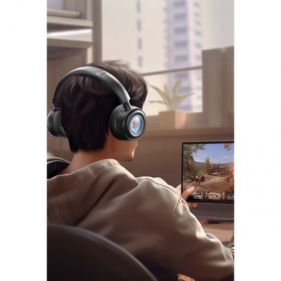 Yesido EP06 Bluetooth 5.3 RGB Işıklı Çocuklar İçin Kablosuz Kulak Üstü Kulaklık (Pembe)