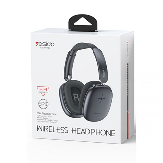 Yesido EP10 Bluetooth 5.4 HiFi Ses Destekli Kablosuz Kulak Üstü Kulaklık (Siyah)