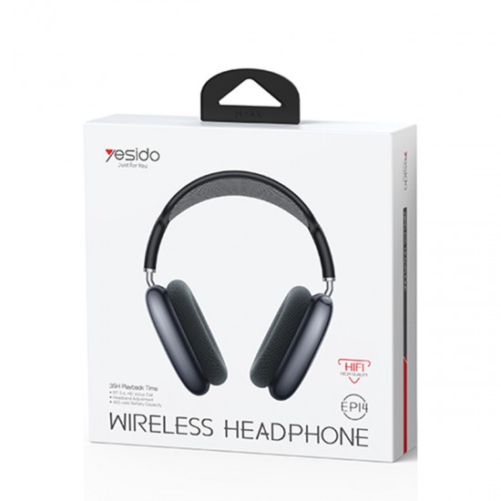 Yesido EP14 Bluetooth 5.4 Manyetik Modüler Tasarımlı Kablosuz Kulak Üstü Kulaklık (Siyah)
