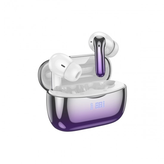 Hoco EQ16 Bluetooth 5.3 ANC + ENC Aktif Gürültü Engelleyici TWS Kulaklık (Mor)