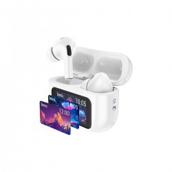 Hoco EW72 Bluetooth 5.4 Dijital Dokunmatik Ekranlı ANC TWS Kulaklık (Beyaz)