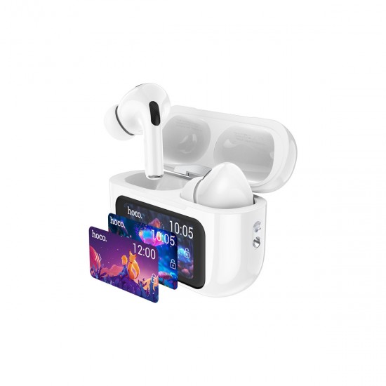Hoco EW72 Bluetooth 5.4 Dijital Dokunmatik Ekranlı ANC TWS Kulaklık (Beyaz)