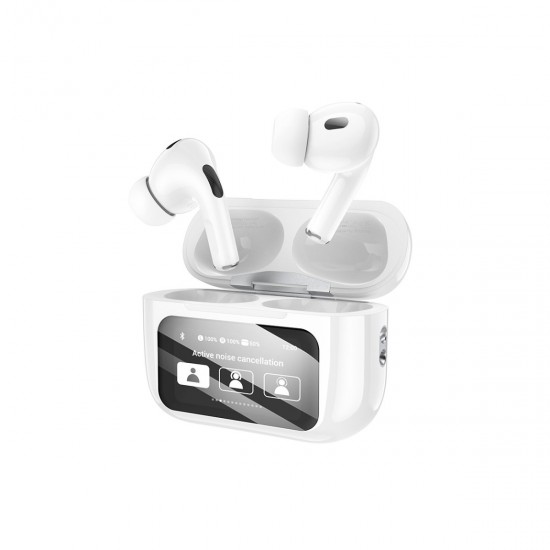 Hoco EW72 Bluetooth 5.4 Dijital Dokunmatik Ekranlı ANC TWS Kulaklık (Beyaz)