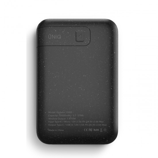Uniq Hydeair 10.000mAh 18W PD Dijital Ekranlı Standlı Kablosuz Powerbank