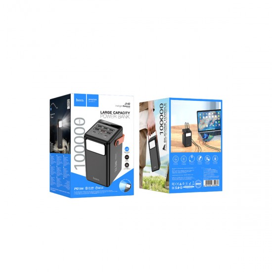 Hoco J142 Surpass 100.000 mAh 22.5W PD 20W 7 Portlu Enerji İstasyonu (Siyah)