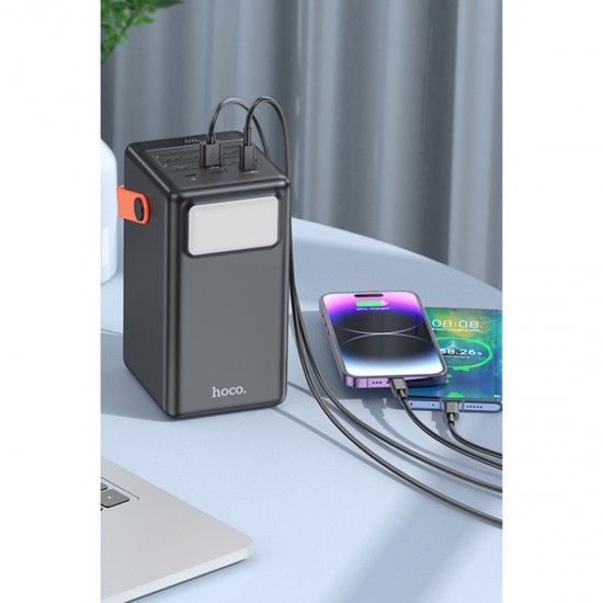 Hoco J142 Surpass 100.000 mAh 22.5W PD 20W 7 Portlu Enerji İstasyonu (Siyah)