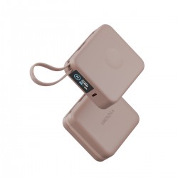 Energea MagPac Mini Plus 10.000 mAh 20W Dijital Göstergeli Kablosuz Magsafe Powerbank (Pembe)