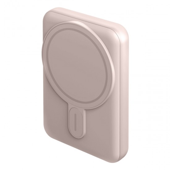 Energea MagPac Mini 10.000 mAh 20W Type-C 15W Kablosuz Şarj Destekli Stant Özellikli Magsafe Powerbank (Pembe)