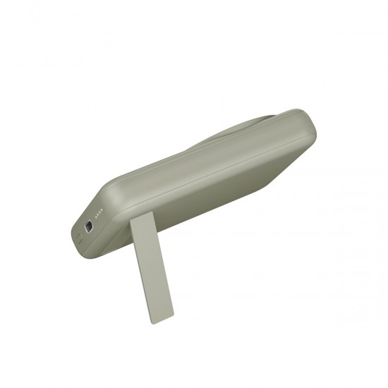 Energea MagPac Mini 10.000 mAh 20W Type-C 15W Kablosuz Şarj Destekli Stant Özellikli Magsafe Powerbank (Yeşil)