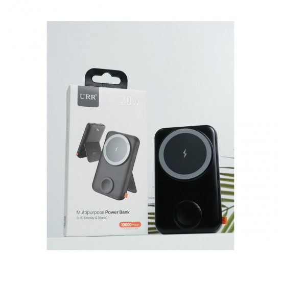 URR Multipurpose 10.000 mAh PD 20W Akıllı Saat Şarjlı MagSafe Powerbank (Siyah)
