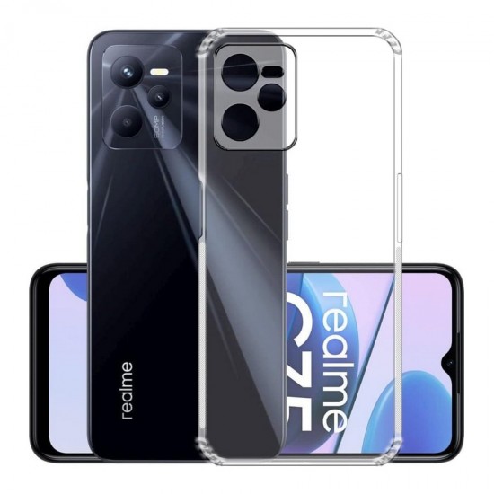 Realme C35 Lux Seri Kamera Korumalı Premium Şeffaf Silikon Kılıf