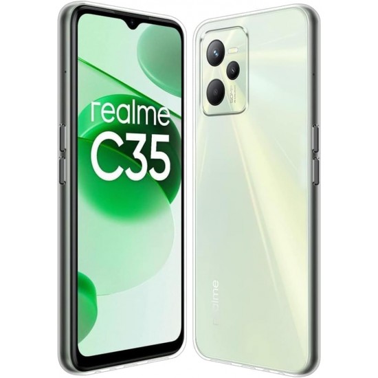 Realme C35 Lux Seri Kamera Korumalı Premium Şeffaf Silikon Kılıf