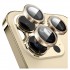 iPhone 14 Pro / 14 Pro Max Uyumlu Alüminyum Seri Kamera Lens Koruyucu (Gold)