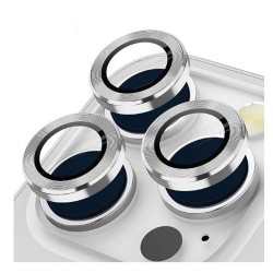 iPhone 14 Pro / 14 Pro Max Uyumlu Alüminyum Seri Kamera Lens Koruyucu (Gri)