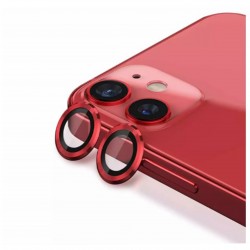 iPhone 12 / iPhone 12 Mini /iPhone 11 Uyumlu Alüminyum Seri Kamera Lens Koruyucu (Kırmızı)
