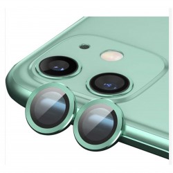 iPhone 12 / iPhone 12 Mini /iPhone 11 Uyumlu Alüminyum Seri Kamera Lens Koruyucu (Yeşil)