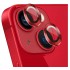 iPhone 14 / 14 Plus Uyumlu Alüminyum Seri Kamera Lens Koruyucu (Kırmızı)