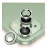 iPhone 15 / 15 Plus Uyumlu Alüminyum Seri Kamera Lens Koruyucu (Yeşil)
