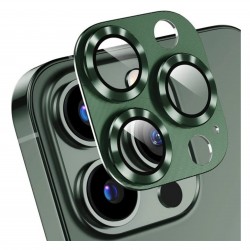 iPhone 14 Pro / 14 Pro Max Uyumlu Metalik Seri Kamera Lens Koruyucu (Yeşil)