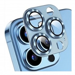 iPhone 14 Pro / 14 Pro Max Uyumlu Metalik Seri Kamera Lens Koruyucu (Mavi)