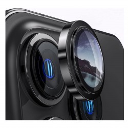 iPhone 15 Pro / 15 Pro Max Uyumlu Safir Seri Kamera Lens Koruyucu (Siyah)