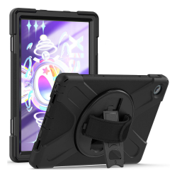 Lenovo Tab M10 Hd (2.nesil) TB-X306F Defender Standlı Zırhlı Silikon Tablet Kılıfı (Siyah)