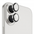 iPhone 16 / 16 Plus Uyumlu Safir Seri Kamera Lens Koruyucu (Gümüş)