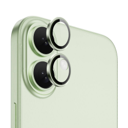 iPhone 16 / 16 Plus Uyumlu Safir Seri Kamera Lens Koruyucu (Yeşil)