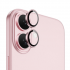 iPhone 16 / 16 Plus Uyumlu Safir Seri Kamera Lens Koruyucu (Pembe)