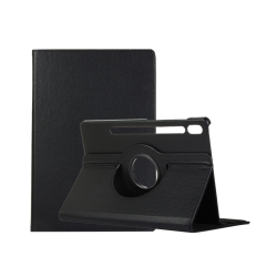 Samsung Galaxy Tab S9 FE 360 Dönen Standlı Kapaklı Kılıf (Siyah)