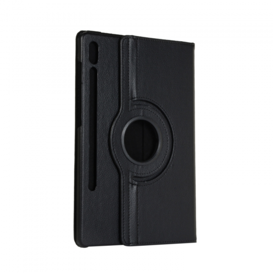 Samsung Galaxy Tab S9 FE 360 Dönen Standlı Kapaklı Kılıf (Siyah)