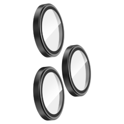 iPhone 16 Pro / 16 Pro Max Uyumlu Alüminyum Seri Kamera Lens Koruyucu (Siyah)