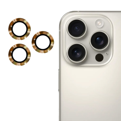 iPhone 16 Pro / 16 Pro Max Uyumlu Alüminyum Seri Kamera Lens Koruyucu (Gold)