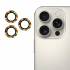 iPhone 16 Pro / 16 Pro Max Uyumlu Alüminyum Seri Kamera Lens Koruyucu (Gold)