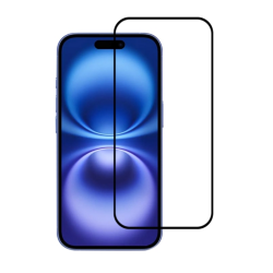 iPhone 16 Pro Max Uyumlu 5D Glass Temperli Cam Ekran Koruyucu (Siyah)