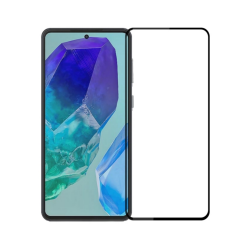 Samsung Galaxy M55 5G Uyumlu 5D Glass Temperli Cam Ekran Koruyucu (Siyah)